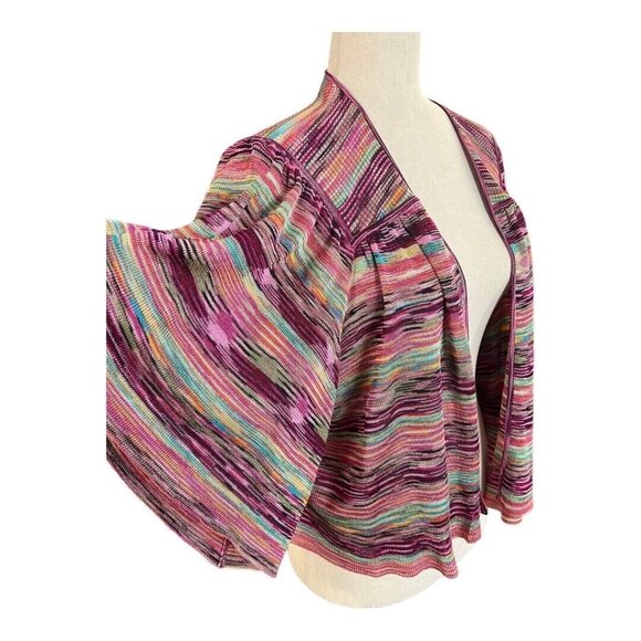 Laundry by Shelli Segal Dolman Sleeve Shrug~Size X-Small~Multicolor Drape~L8 20 - Picture 4 of 10
